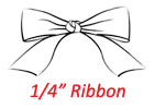 1/4' Preprinted Ribbon printed with Religious theme