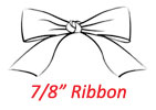 7/8' Preprinted Ribbon printed with Wedding theme